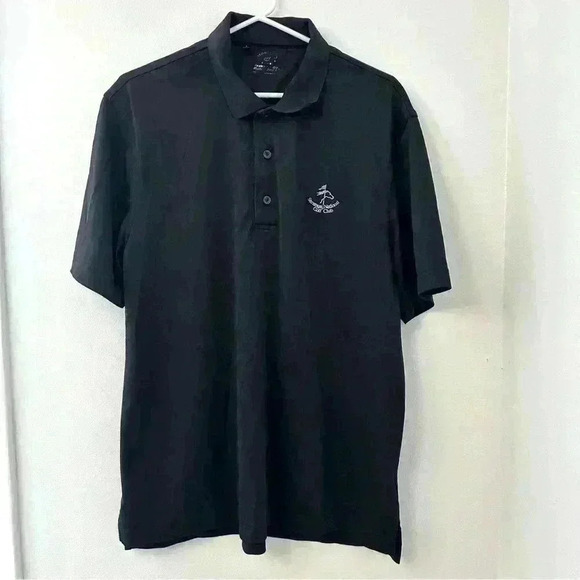 Monterey  Club Black Polo Shirt‎ Men Size Large Saratoga National Golf Club - Picture 1 of 9